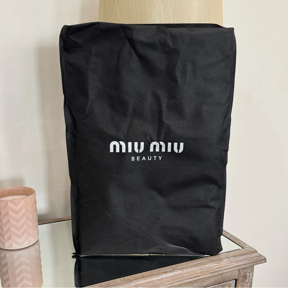 NEW Authentic Miu Miu Luxury Brand Beauty Tote Blue & Black, Large Size - Picture 6 of 10